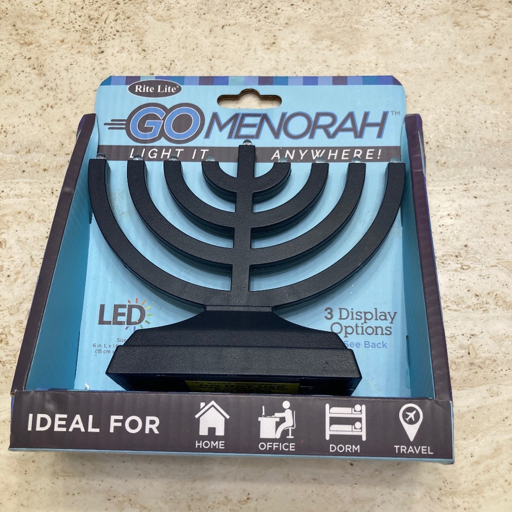 Rite Lite Go Menorah - Take it and Light It Anywhere! Hanukkah